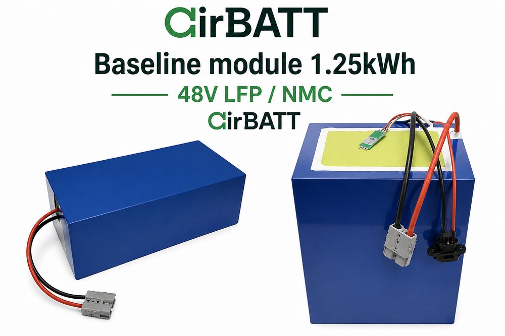 Module batterie cirBATT Baseline 1,25 kWh — 48 V LFP / NMC